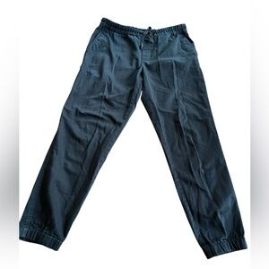 Banana Republic Traveler Relaxed Taper Fit Pants Stretch Waist Cuff Ankle Medium